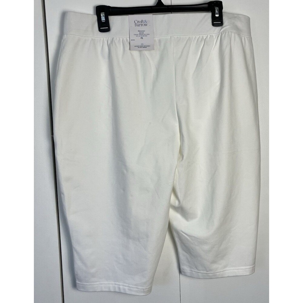 Croft & Barrow Womens Petite XL Skimmer White Bermuda Shorts NWT - Picture 8 of 8